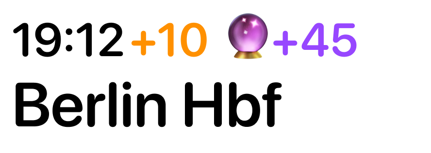 Delay prediction display