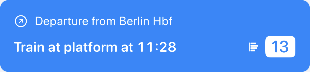Train at platform notification